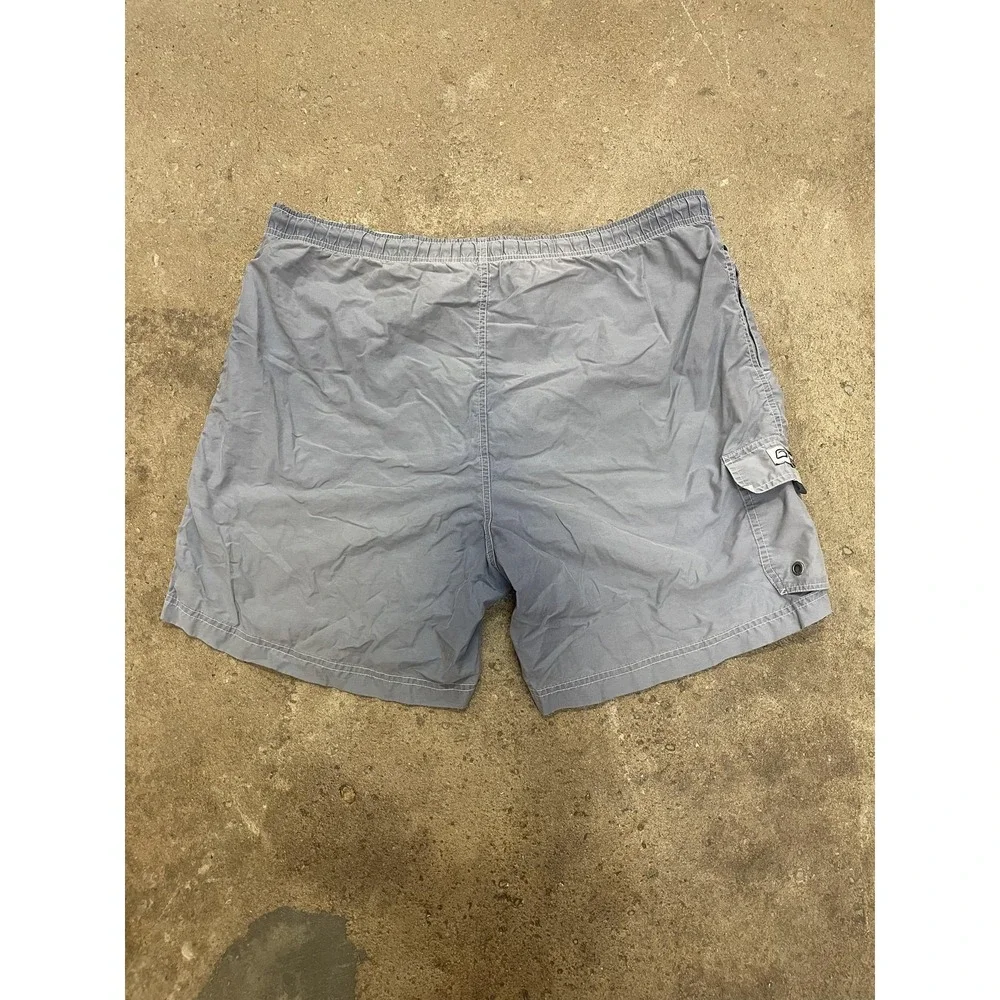 Old Navy Swim Trunks Mens Large Gray Cargo Pocket Mesh Liner Elastic Waist Beach